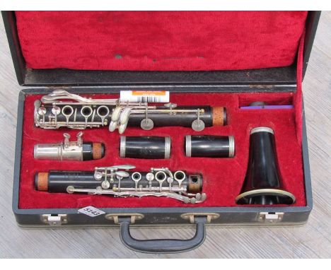 A Selmer Series 10 ebony clarinet, cased 