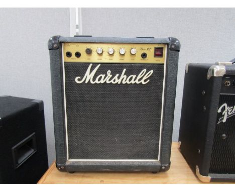A Marshall Bass 12 amplifier with Celestion speaker 