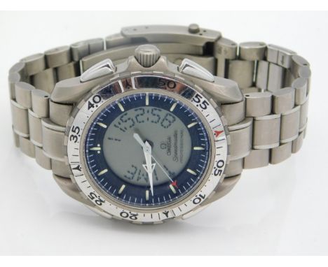 An Omega Speedmaster Professional titanium X-33 with digital dial, hands not moving, digital readout working, case 40mm