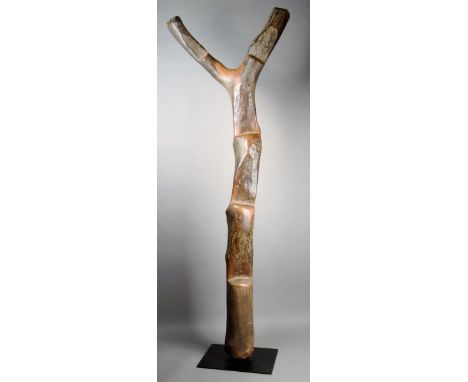 A Somba ladder Togo wood 168cm high, on a stand. (2) Provenance Gordon Reece Gallery, London.