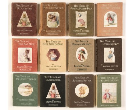 Potter (Beatrix). A collection of 32 Beatrix Potter titles, including four 1st editions, comprising The Tailor of Gloucester,