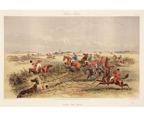 * Browne (H. K.). A Run with the Stag Hounds by Phiz, Messrs. Fores, 1863, 12 lithographs with bright contemporary hand-colou