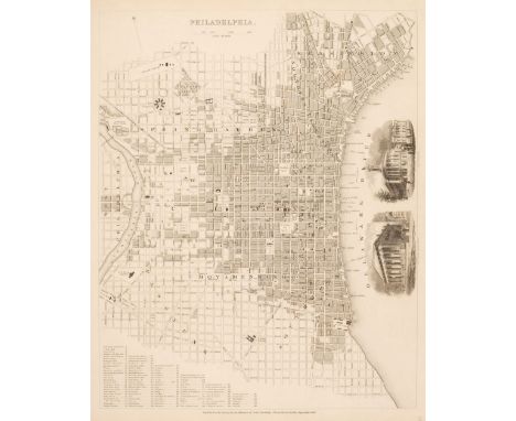 S. D. U. K. A collection of approximately 95 maps, circa 1840, engraved maps, many with contemporary outline colouring, inclu