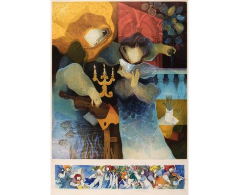 * Ramos (Àlvar Suñol Muñoz, 1935-). L'Inspiration, colour lithograph on embossed paper, signed and numbered 'EA 20/65' in pen