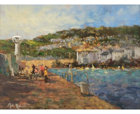 * Ambrose (John, 1931-2010). Cornish Harbour View, oil on board, signed lower left, sheet size 30 x 40.3 cm (11 7/8 x 15 7/8 