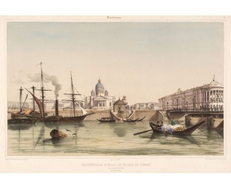 * St. Petersburg. Durand (Andre), Cathédrale D'Issac et Palais du Sénat, vue prise de la Néva, Augustus Bry, Paris, circa 184