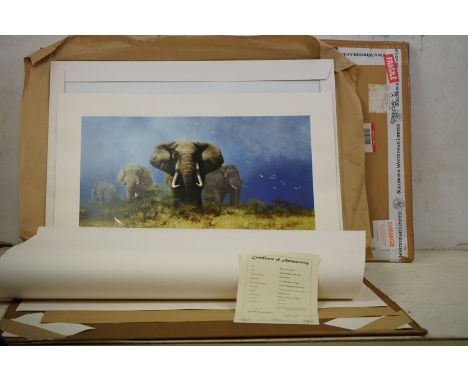 David Shepherd - Three Limited Edition Signed Unframed Prints published by Soloman &amp; Whitehead Ltd titled ' Jaguar ' no. 