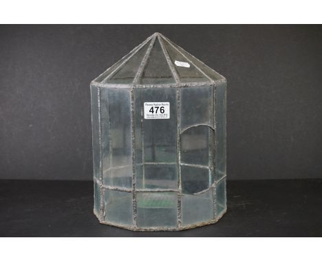 Vintage leaded glass terrarium 