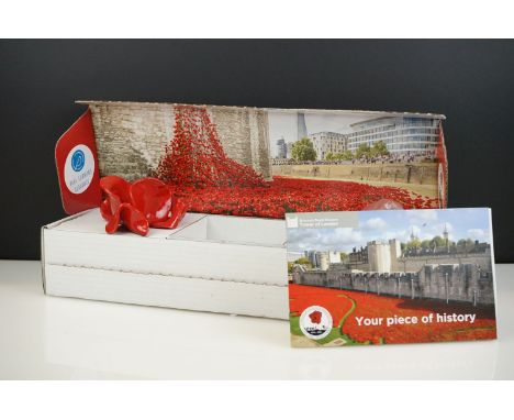 Paul Cummins (b.1977) Ceramic Poppy from the 888,246 poppies made for the poppy art installation 'Blood Swept Lands and Seas 