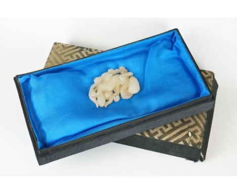 A hand carved Chinese jade amulet. 