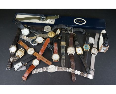 Collection of gentlemen's watches to include vintage Swiss and LCD examples 