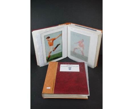 Two ' England Internationals ' football scrapbooks containing photos and other ephemera (over 180 signatures) relating to the