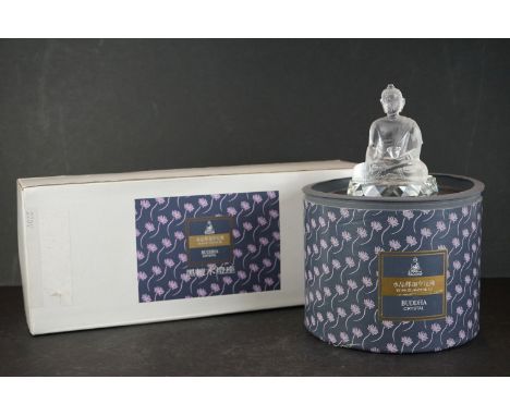 A Buddha crystal ornament together with light up base. 