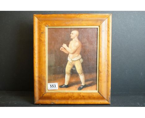 Oil on canvas portrait of 18th Century boxer Jack Broughton 