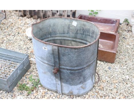 Vintage galvanised water tank 
