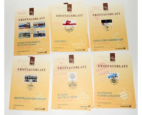 Germany Ersttagsblatt Deutsche Post Stamp Souvenir cards (x 14) 