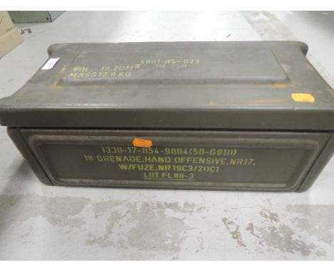 A vintage ammunition shell case