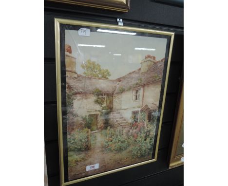 A watercolour, M Bagshaw, Ann Tyson's Cottage, Hawkshead, signed and attributed verso