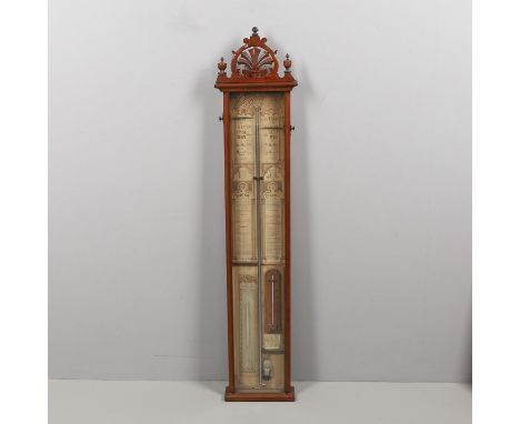 with Gothic style back paper, J.W Patent 3601, thermometer marked C.Graham Dunbar Jr., height 112cm. ** Back paper stained an