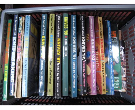 Knives by Ken Warner, Editions No.90-98; The Gun Digest Book of Knives, 2nd-5th Editions; two further editions;  Fighting Kni