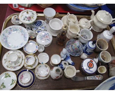 China Miniatures, including Wedgwood, Coalport, Worcester, Spode, Hammersley:- One Tray.
