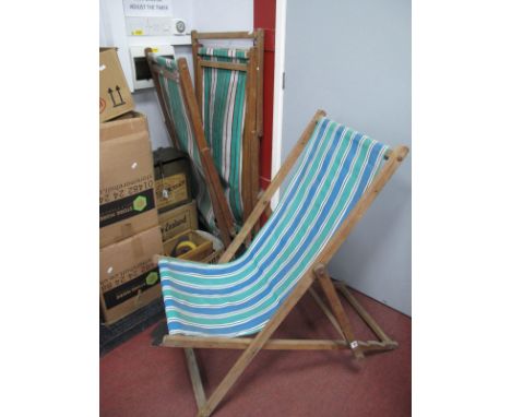 Four Vintage Folding Deck Chairs.