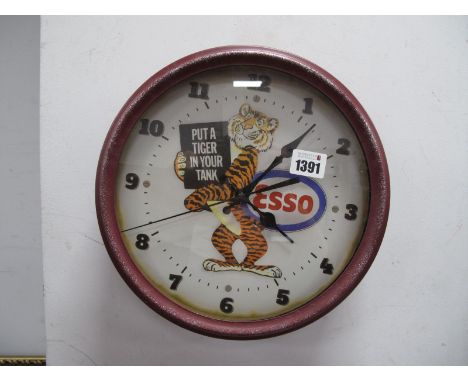 Esso Wall Clock, 30.5cm diameter.