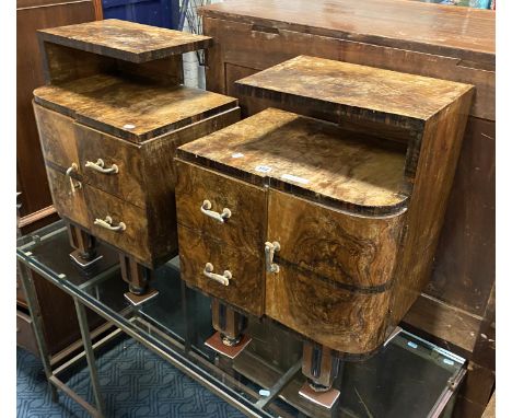 PAIR OF ART DECO SIDE CABINETS