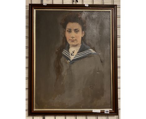 PICTURE OF A FEMALE SAILOR - SIGNED &amp; DATED