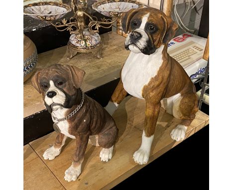 BOXER DOG FIGURE &amp; BOXER PUP FIGURE