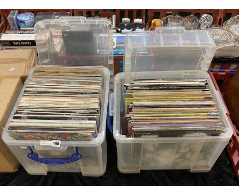 2 BOXES OF LPS, JAZZ, ROCK &amp; ROLL 80'S, 90'S