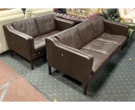DANISH WATER BUFFALO HIDE TWO SEATER &amp; THREE SEATER SOFA SET&nbsp;
