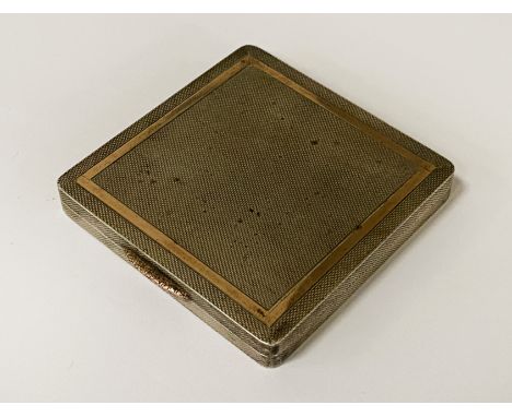 HM SILVER COMPACT - DUNHILL WITH GOLD RIM
