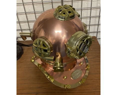 COPPER &amp; BRASS DIVERS HELMET - REPLICA