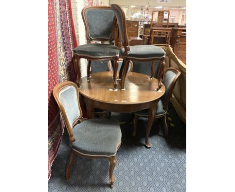 ART NOUVEAU TABLE &amp; 6 CHAIRS