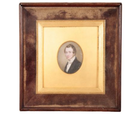 ENGLISH SCHOOL, EARLY 19TH CENTURY A portrait miniature of a gentleman signed Fisher, painted on ivory, 5.5cm x 4cmIvory Subm