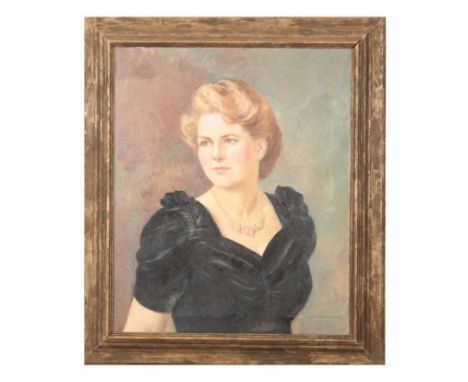 LILIAN BUCHANAN (1914-2004) A portrait of a lady signed lower right, oil on canvas, 60cm x 50cm 
