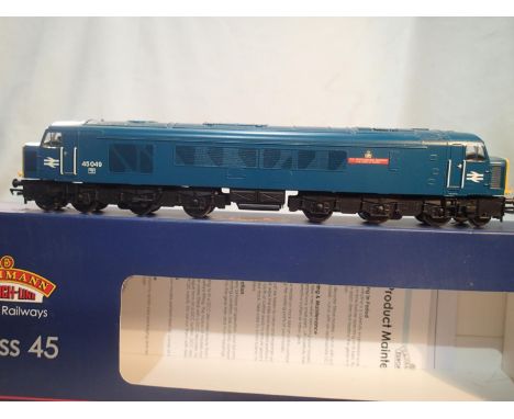 OO gauge Bachmann 32-687TL, class 45 diesel, 45049, The Staffordshire Regiment, BR blue, Regional Exclusive model, near mint,