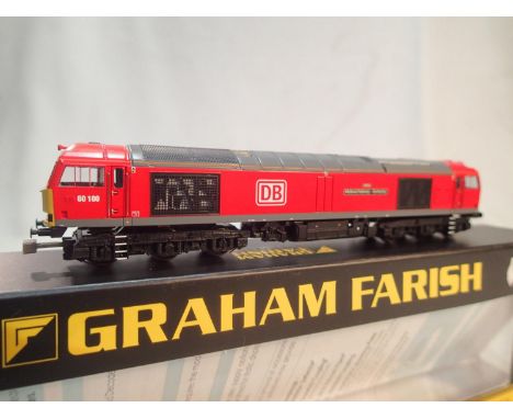 N Gauge Farish/Bachmann 371-359, class 60 diesel, 60100, Midland Railway Butterfly, DCC fitted, near mint, boxed. UK P&amp;P 