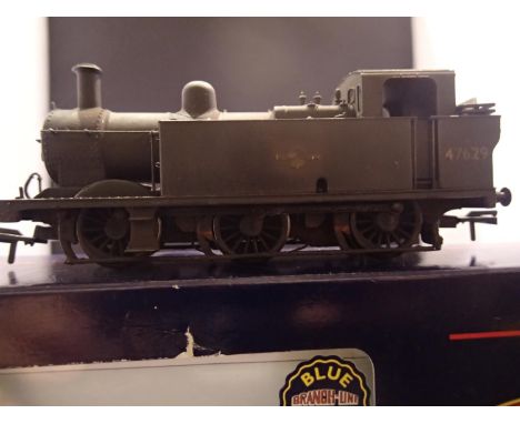 OO scale Bachmann 32-225 DC, Jinty, 47629, black, late crest, heavily weathered and detailed, excellent condition, box with w