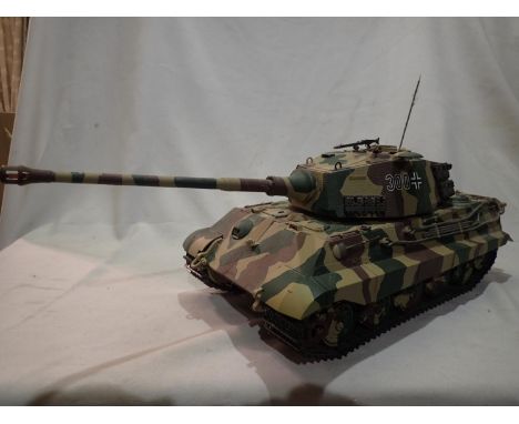 Tamiya 1/16 scale King Tiger tank, fitted DMD, unit, very good condition, may have some damage, missing parts, requires trans