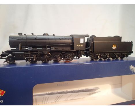 OO gauge Bachmann 32-261 Austerity, 90441, black, early crest, near mint, storage wear to box. UK P&amp;P Group 1 (£16+VAT fo