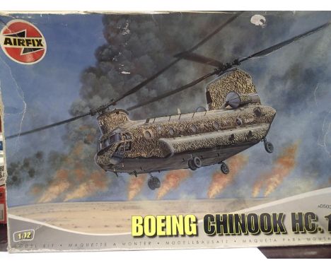 Airfix 1/72 scale Boeing Chinook HC1, appears complete, unchecked, wear to box. UK P&amp;P Group 1 (£16+VAT for the first lot