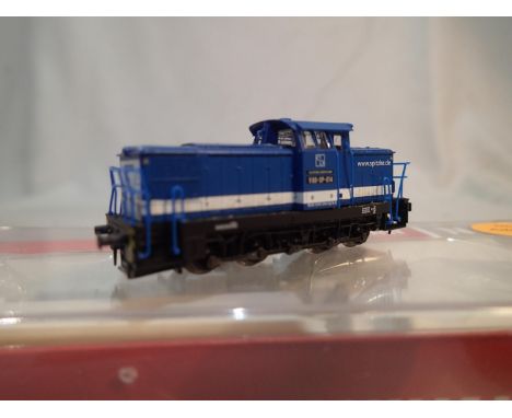 N Gauge Fleischmann 781106, Spitzke Logistics, blue, V60-SP-014, very good to excellent condition, missing one buffer, boxed,