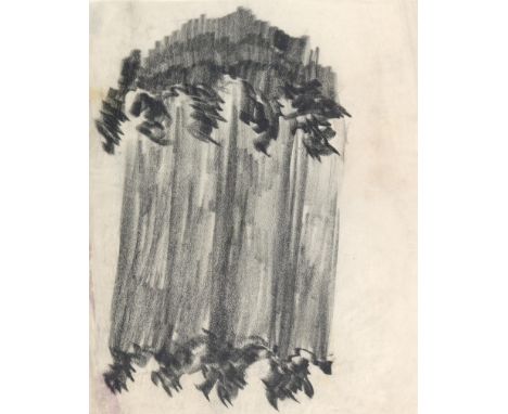 Poelzig, Hans: (1869 Berlin 1936). Die Räuber, Bühnenentwürfe. 11 Bl. Kohle auf Skizzenpapier, 1922/23. Meist ca. 32,5 x 23 c
