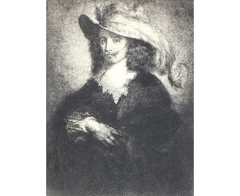 O'Connell, Frédérique Émilie Auguste: (1822 Potsdam - Paris 1885). Un chevalier Louis XIII. Radierung bei Delatre für Cadart 