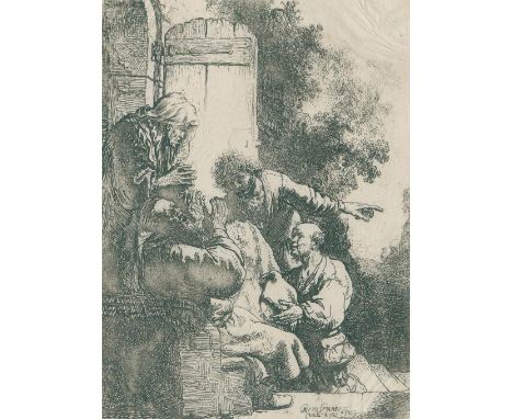 Rembrandt van Rijn, Harmensz: (1606 Leiden - 1699 Amsterdam), nach. Jakob den Tod Josephs beklagend. Radierung aus: A Collect