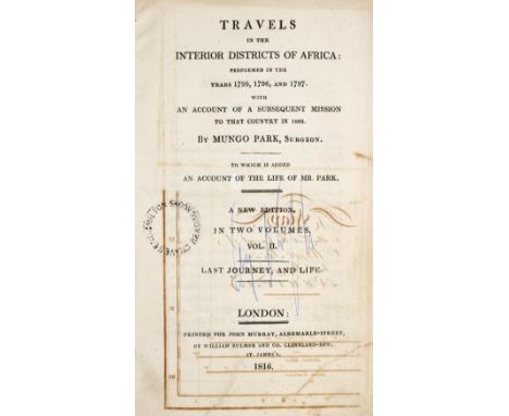 Park,M.: Travels in the interior districts of Africa: performed in the years 1795, 1796 and 1797. With an account of a subseq