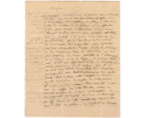 Brandes, Heinrich Wilhelm,: Physiker, Meteorologe u. Astronom (1777-1834). Eh. Brief mit Unterschrift, dat. Breslau, 24. Mai 