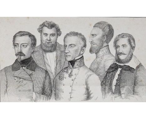 Leuthy,J.J.: Die neuesten Weltereignisse im Jahre 1848. Zürich, Leuthy 1849. Mit gefalt. lithogr. Front. 2 Bl., 276 S. Mod. B